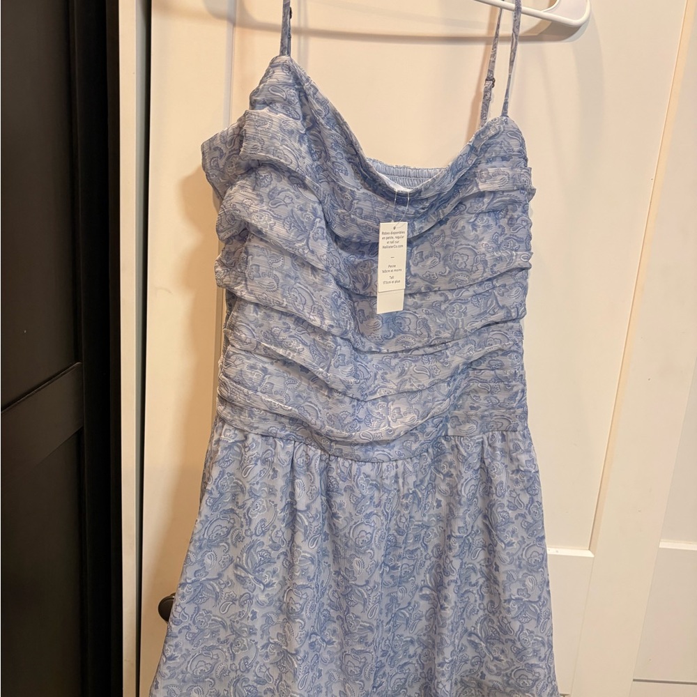 Elegant Blue Lace Dress